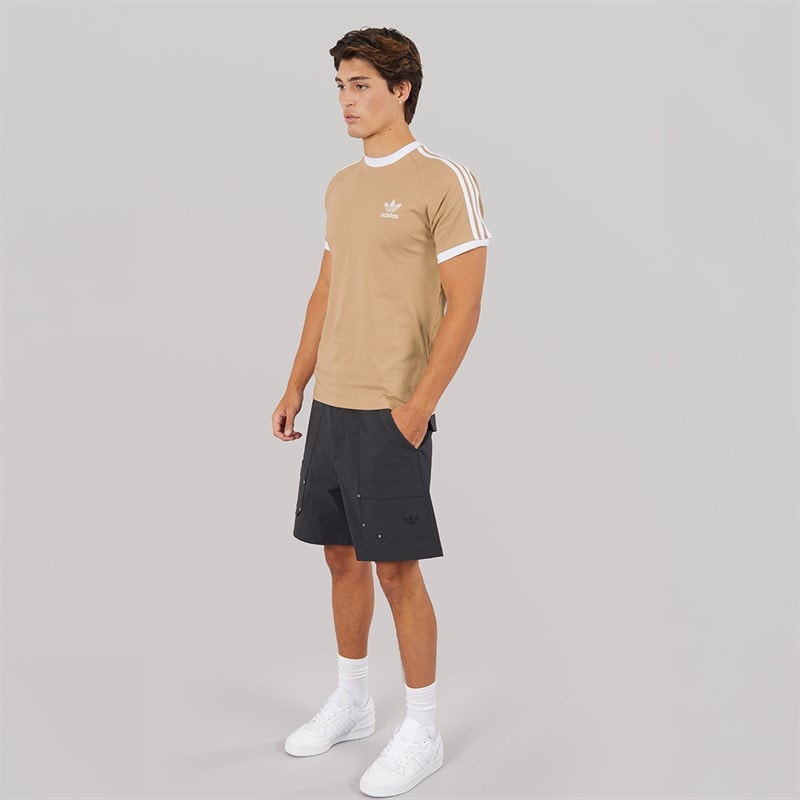 adidas Originals Mens Adicolor Classics 3-Stripes T-Shirt Magic Beige - Image 3