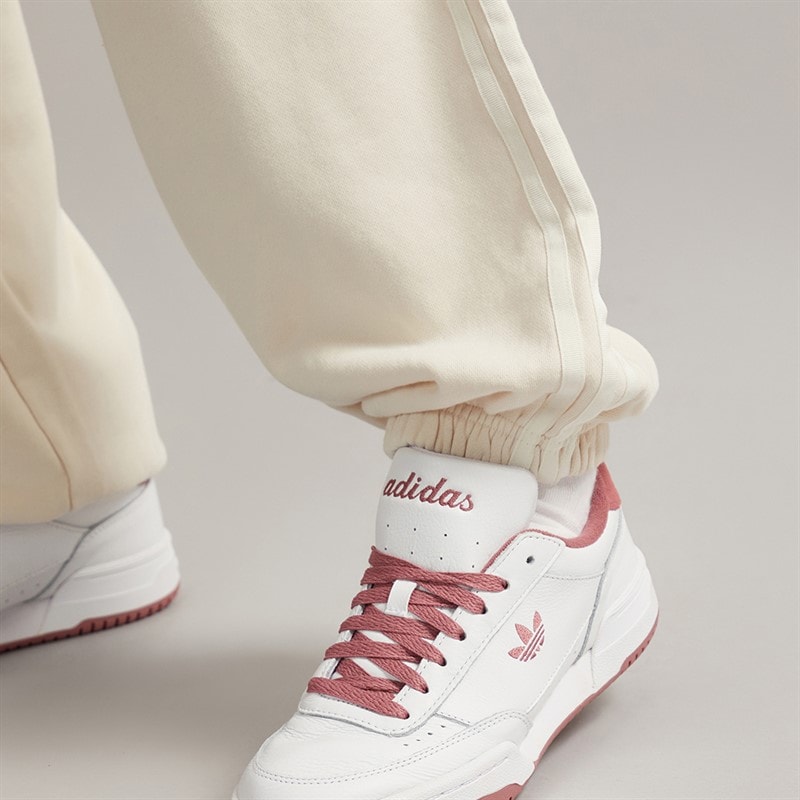 adidas Originals Womens Athletic Department Graphic Loose Fit Joggers Wonder White - Image 3