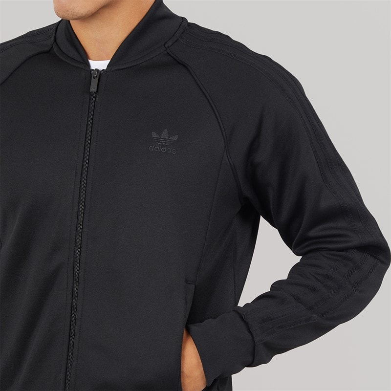 adidas Originals Mens Adicolor Classics Superstar Track Top Black/Black - Image 3
