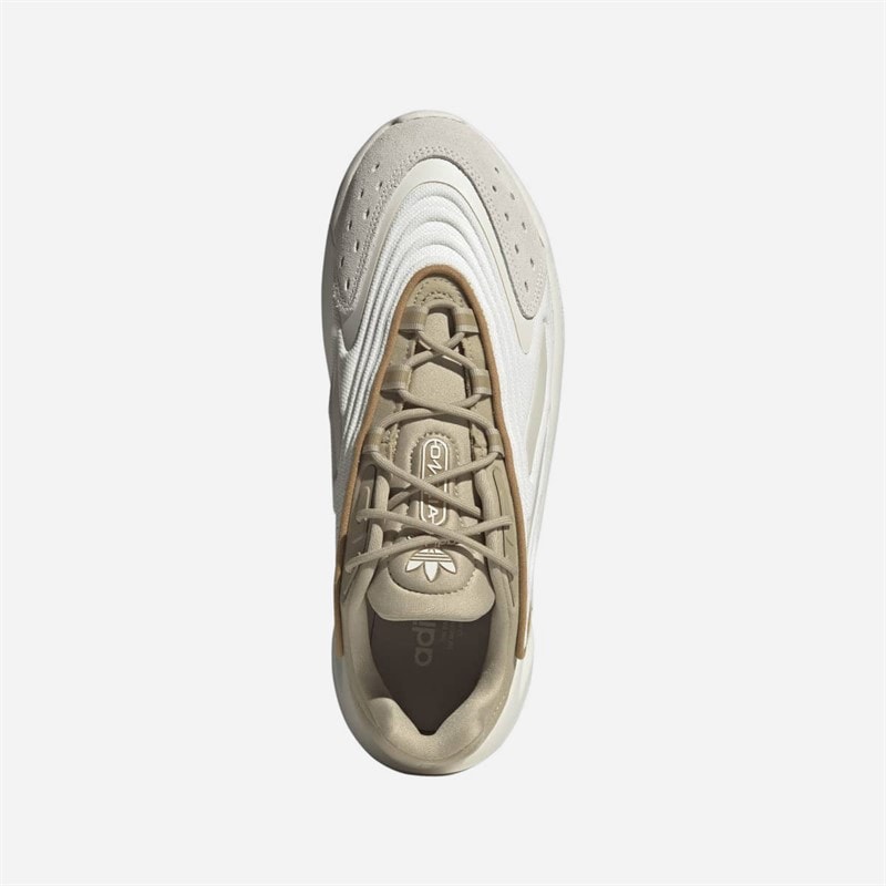 adidas Originals Mens Ozelia Trainers Off White/Cream White/Savanna - Image 4