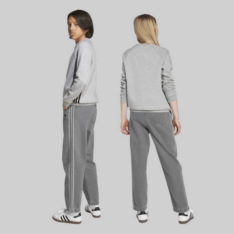 adidas Originals Junior Trefoil Logo Denim Jeans Light Denium - Image 3