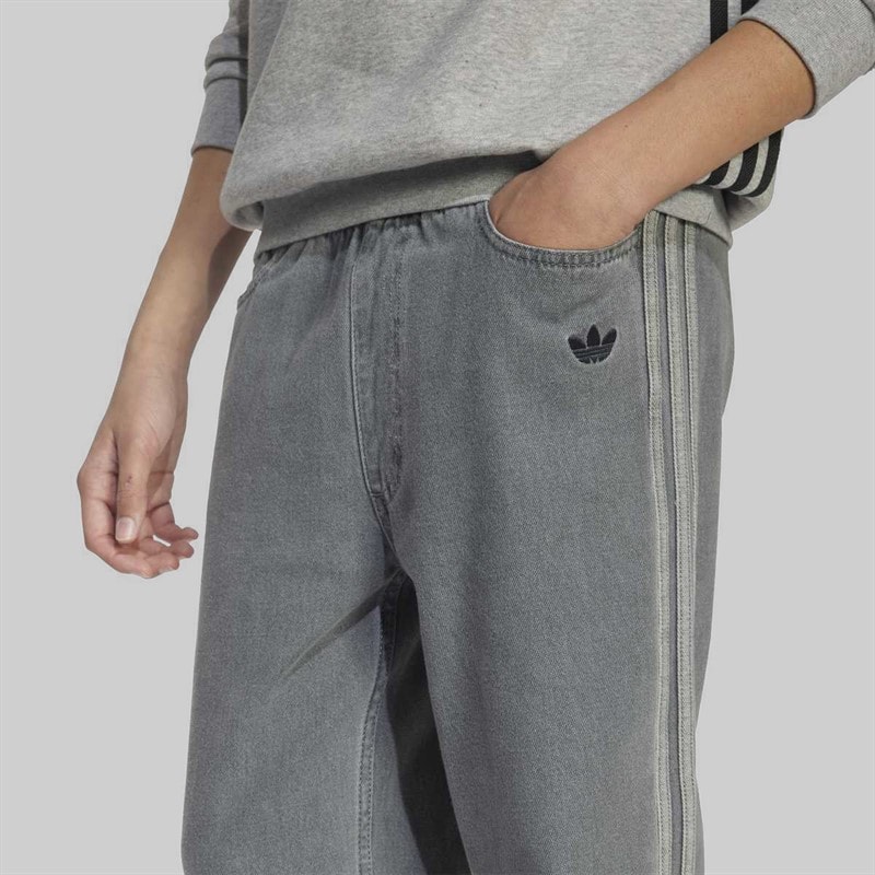 adidas Originals Junior Trefoil Logo Denim Jeans Light Denium - Image 4