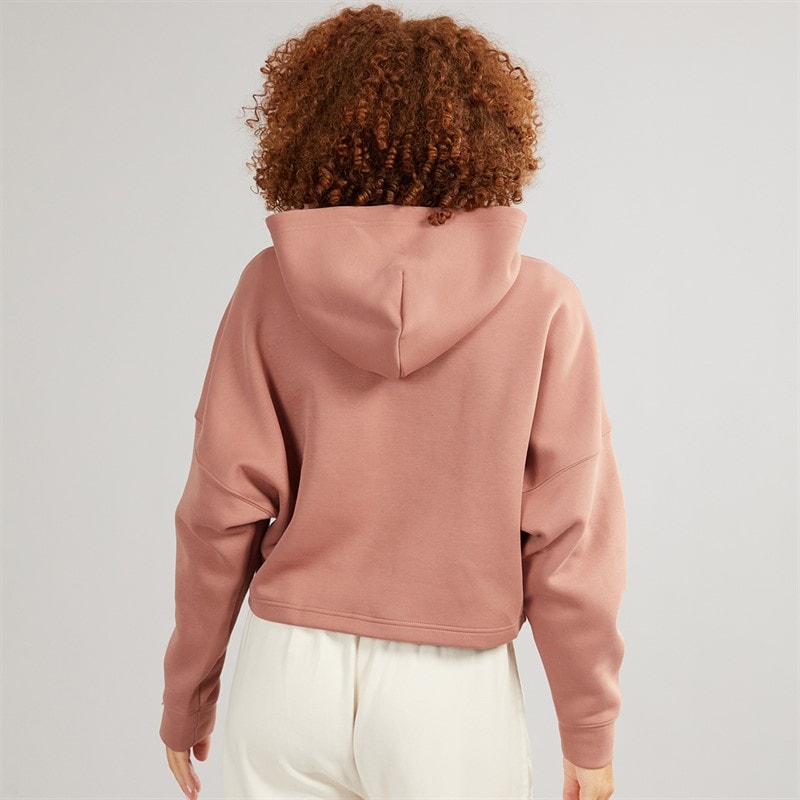 adidas Originals Womens Off Placed 3-Stripes Hoodie Warm Clay - Image 2