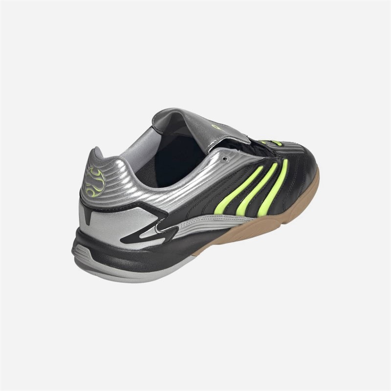 adidas Originals Predator Sala Trainers Core Black/Signal Green/Silver Metallic - Image 3