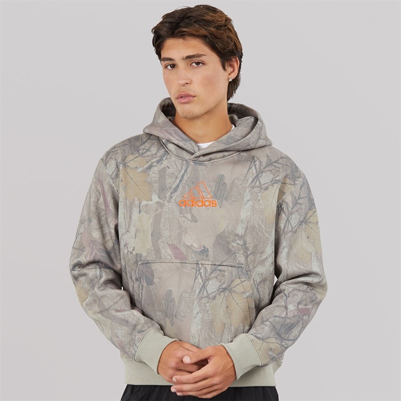 adidas Originals Mens Real Leaf Camo Hoodie Multi/Alumina