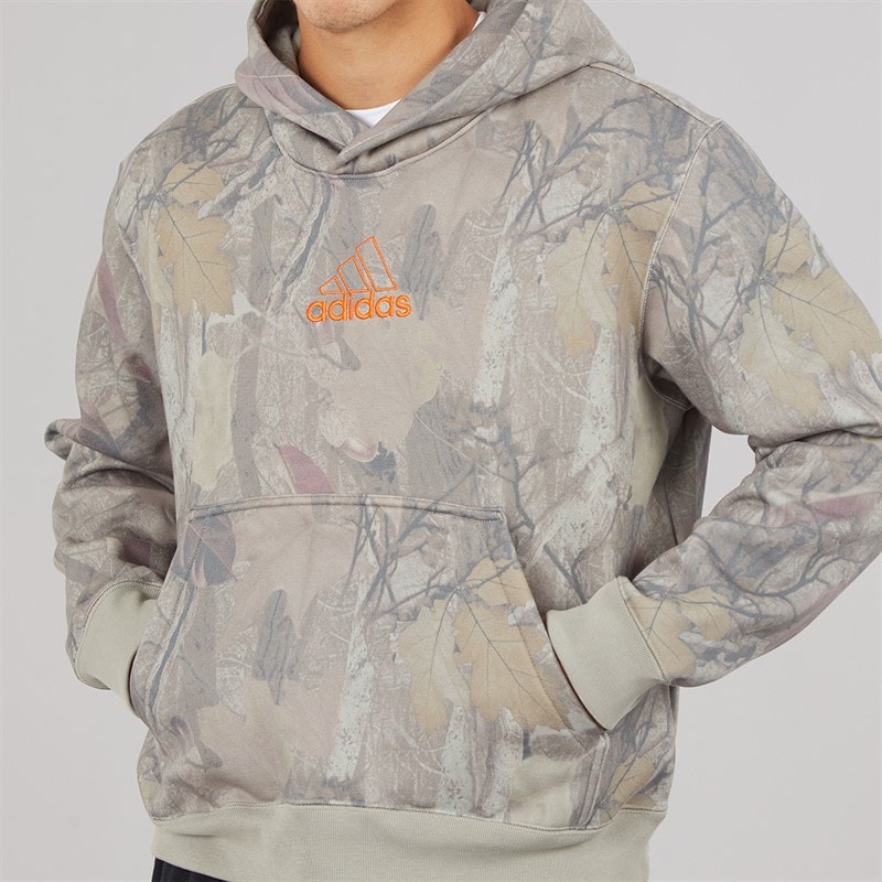 adidas Originals Mens Real Leaf Camo Hoodie Multi/Alumina - Image 3