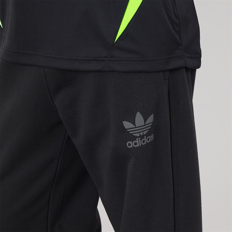 adidas Originals Mens Trefoil Logo Essentials Joggers Black/Grey Six - Image 3