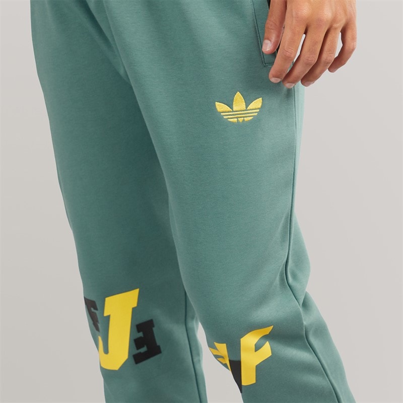 adidas Originals Mens JFF Jamaica VRCT Track Pants Tech Emerald - Image 3