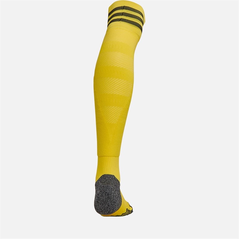 adidas Originals 3 -Stripes Trefoil Football Socks Pure Sulfur - Image 2