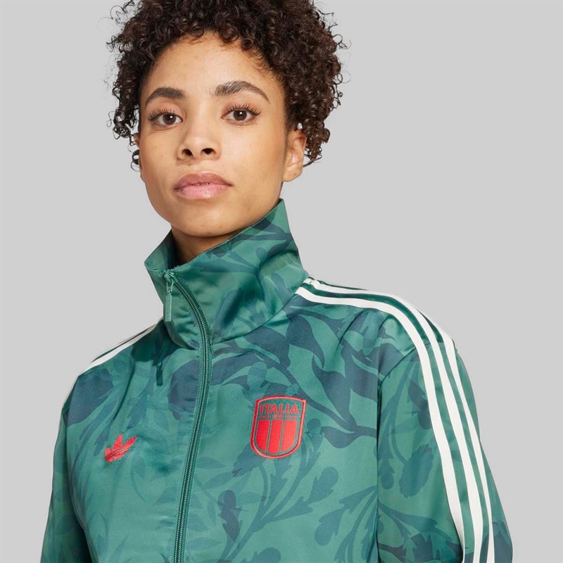 adidas Originals Womens FIGC Italy Track Jacket Tech Forest - Image 3