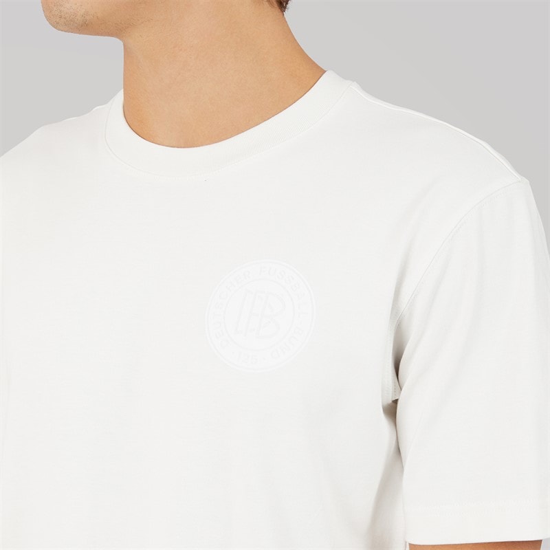 adidas Originals Mens DFB Germany 125th Anniversary T-Shirt Cloud White - Image 3