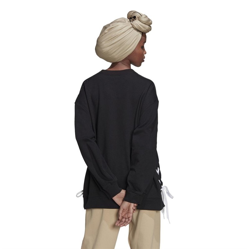 adidas Originals Womens Always Original Laced Crew Sweatshirt Black - Image 2