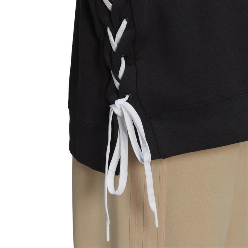 adidas Originals Womens Always Original Laced Crew Sweatshirt Black - Image 3