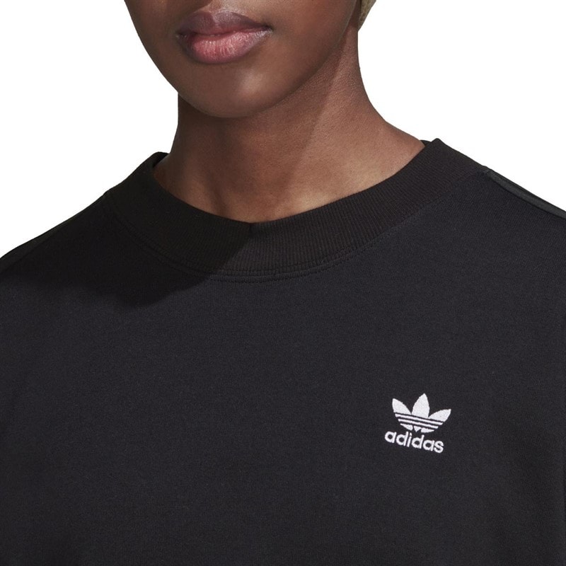 adidas Originals Womens Always Original Laced Crew Sweatshirt Black - Image 4