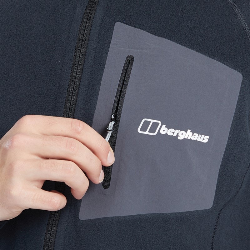 Berghaus Mens Tathwell Hooded Fleece Jacket Jet Black - Image 3