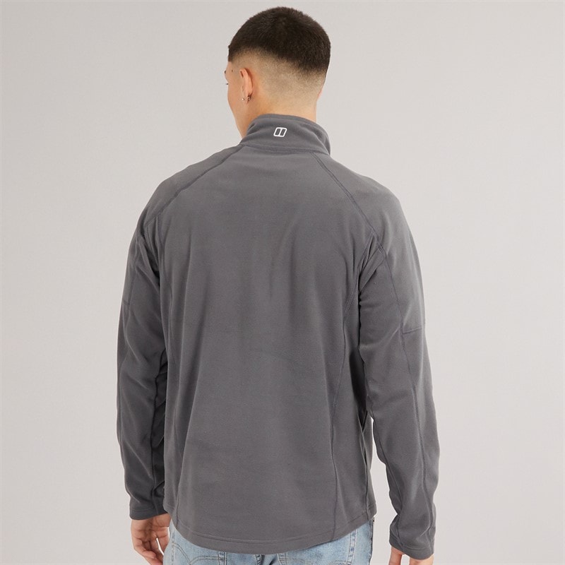 Berghaus Mens Anwick Half Zip Fleece Jacket Grey Pinstripe - Image 2