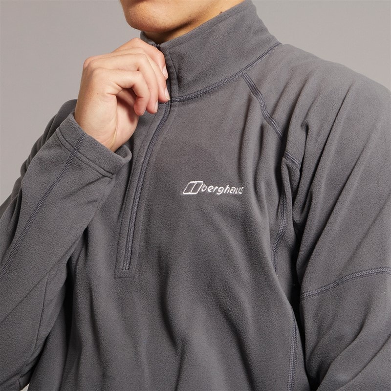 Berghaus Mens Anwick Half Zip Fleece Jacket Grey Pinstripe - Image 3