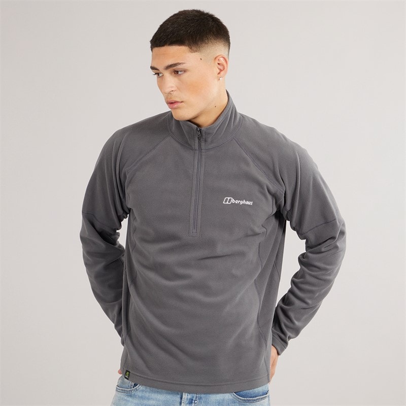 Berghaus Mens Anwick Half Zip Fleece Jacket Grey Pinstripe - Image 5