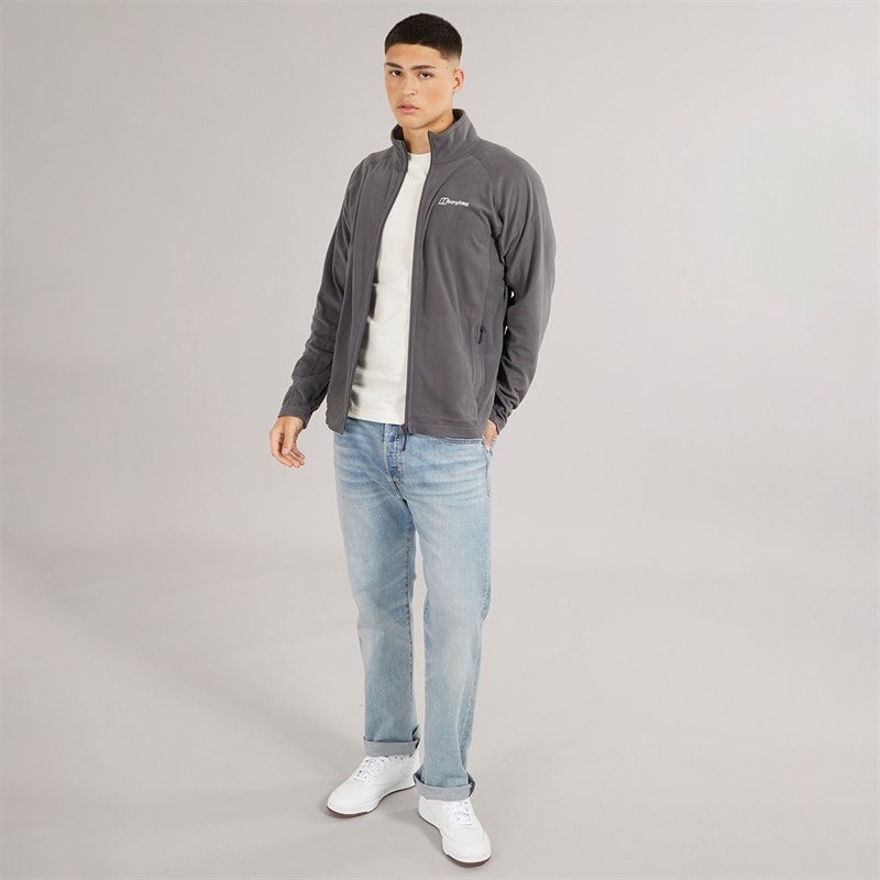Berghaus Mens Anwick Full Zip Fleece Jacket Grey Pinstripe - Image 4