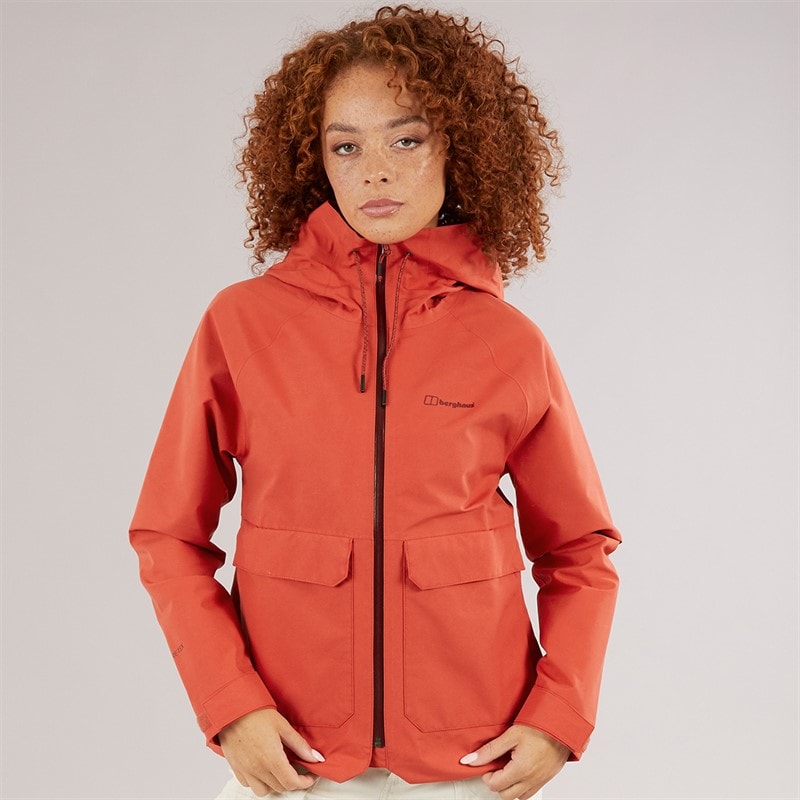 Berghaus Womens Highraise Gore-Tex® Waterproof Hooded Jacket Red - Image 3