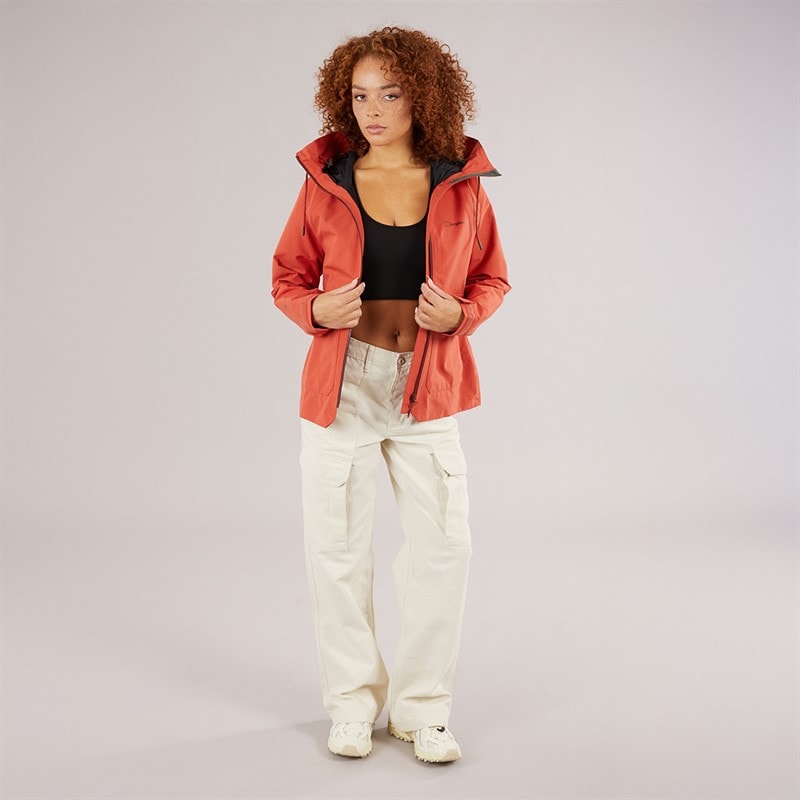 Berghaus Womens Highraise Gore-Tex® Waterproof Hooded Jacket Red - Image 4