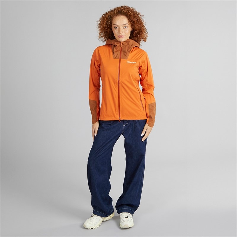 Berghaus Womens Ridge Roamer Softshell Waterproof Jacket Orange - Image 4