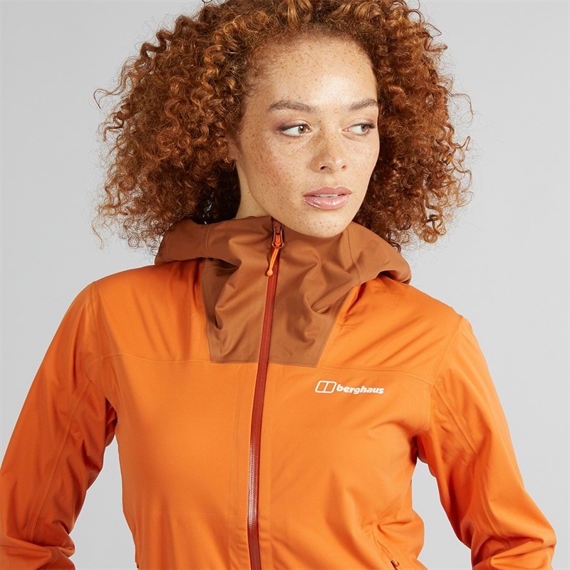 Berghaus Womens Ridge Roamer Softshell Waterproof Jacket Orange - Image 5