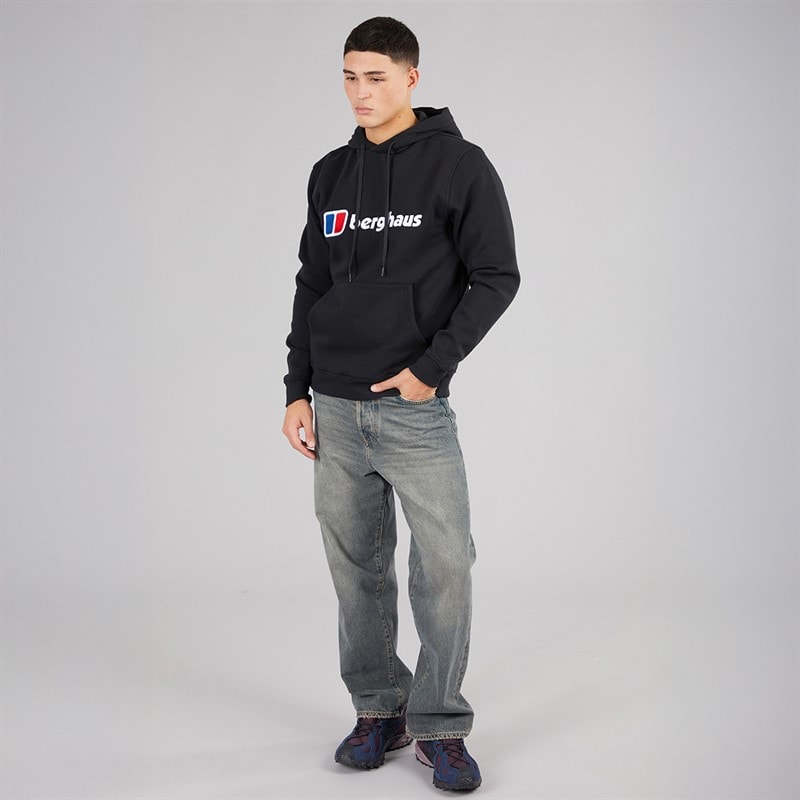 Berghaus Mens Logo Hoodie Black/Black - Image 3