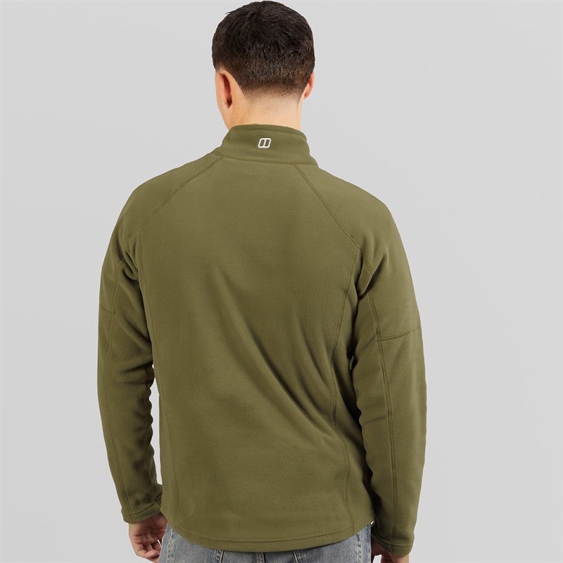 Berghaus Mens Bigby Half Zip Fleece Jacket Dark Green - Image 2