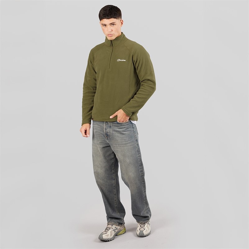 Berghaus Mens Bigby Half Zip Fleece Jacket Dark Green - Image 4
