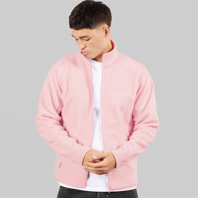 Berghaus Mens Asgarby Full Zip Fleece Jacket Light Pink - Image 1