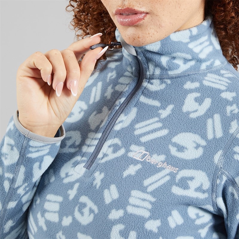 Berghaus Womens Burtoft Half Zip Fleece Jacket Blue/Light Blue - Image 3