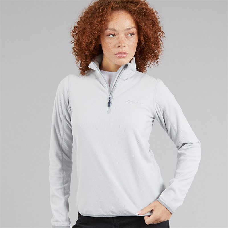 Berghaus Womens Cawkwell Half Zip Fleece Jacket Light Grey