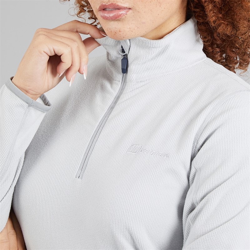 Berghaus Womens Cawkwell Half Zip Fleece Jacket Light Grey - Image 3
