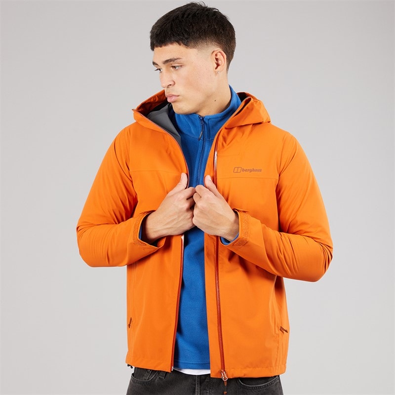 Berghaus Mens Arnaby Hydroshell Waterproof Jacket Orange - Image 1