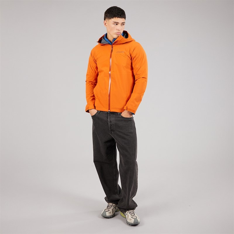 Berghaus Mens Arnaby Hydroshell Waterproof Jacket Orange - Image 4
