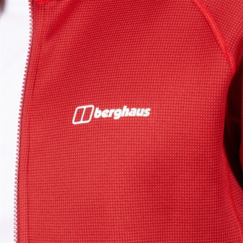 Berghaus Mens Bardney Full Zip Fleece Jacket Dark Red - Image 3