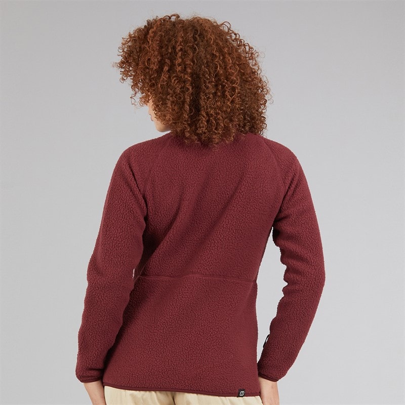 Berghaus Womens Hanby High Pile Interactive Full Zip Fleece Jacket Red - Image 2