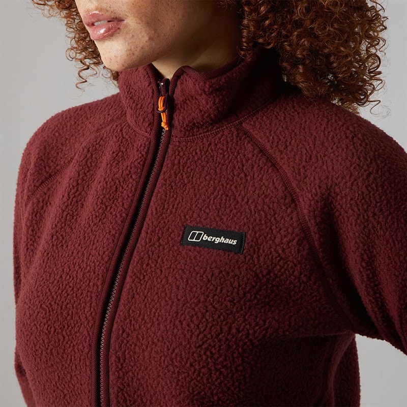 Berghaus Womens Hanby High Pile Interactive Full Zip Fleece Jacket Red - Image 3
