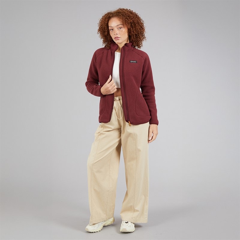 Berghaus Womens Hanby High Pile Interactive Full Zip Fleece Jacket Red - Image 4