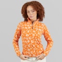 Berghaus Womens Burtoft Half Zip Fleece Jacket Orange/Light Orange