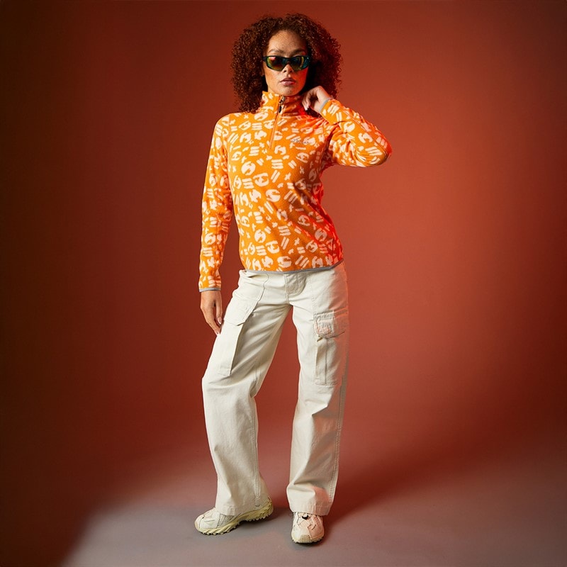 Berghaus Womens Burtoft Half Zip Fleece Jacket Orange/Light Orange - Image 4