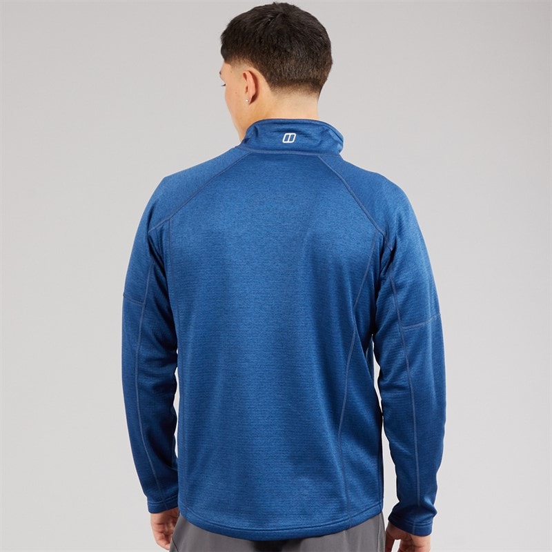 Berghaus Mens Beesby Half Zip Fleece Jacket Turquoise/Dark Blue - Image 2