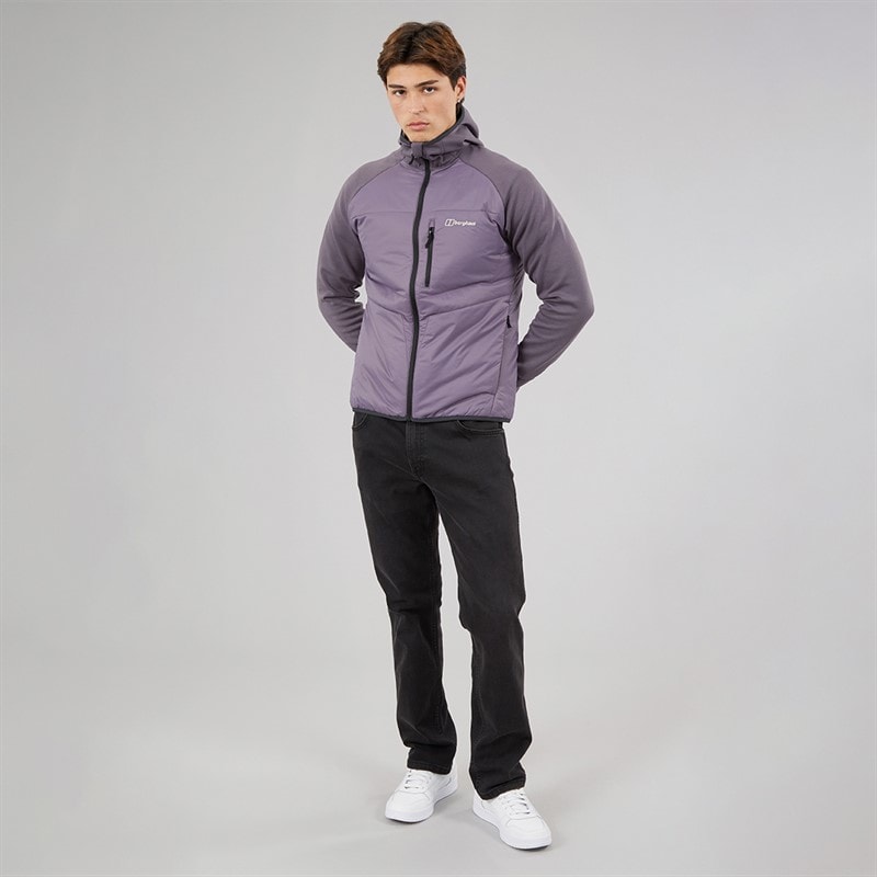 Berghaus Mens Trawden Hybrid Hooded Jacket Purple - Image 3