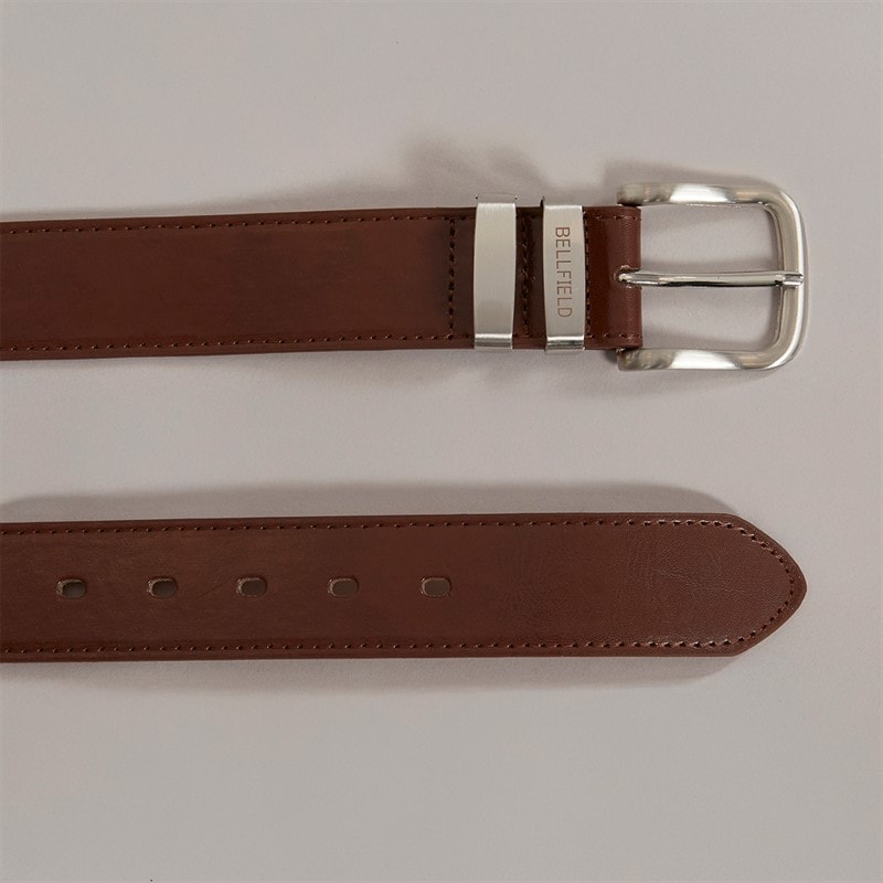 Bellfield Mens Bonded Belt Brown - Image 2