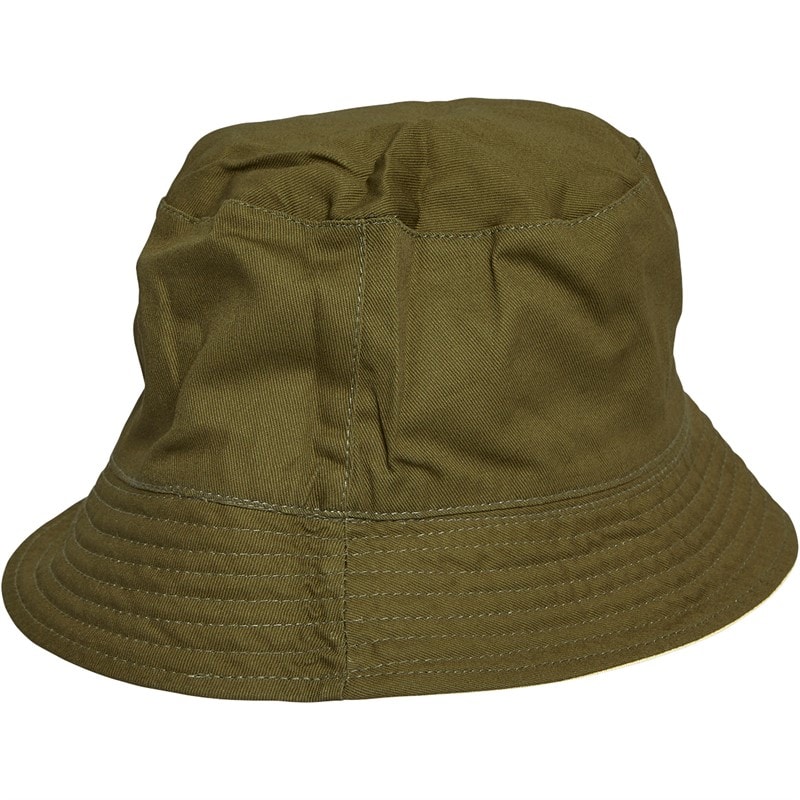 Bellfield Mens Reversible Bucket Hat Olive/Sand - Image 2