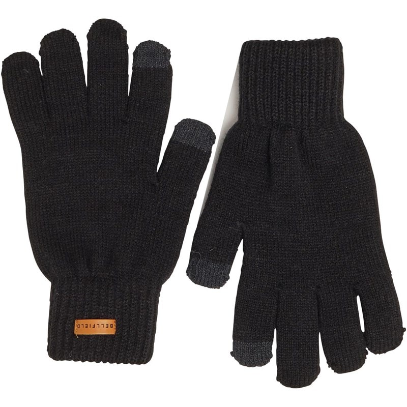 Bellfield Mens Hat Glove And Scarf Set Black - Image 3