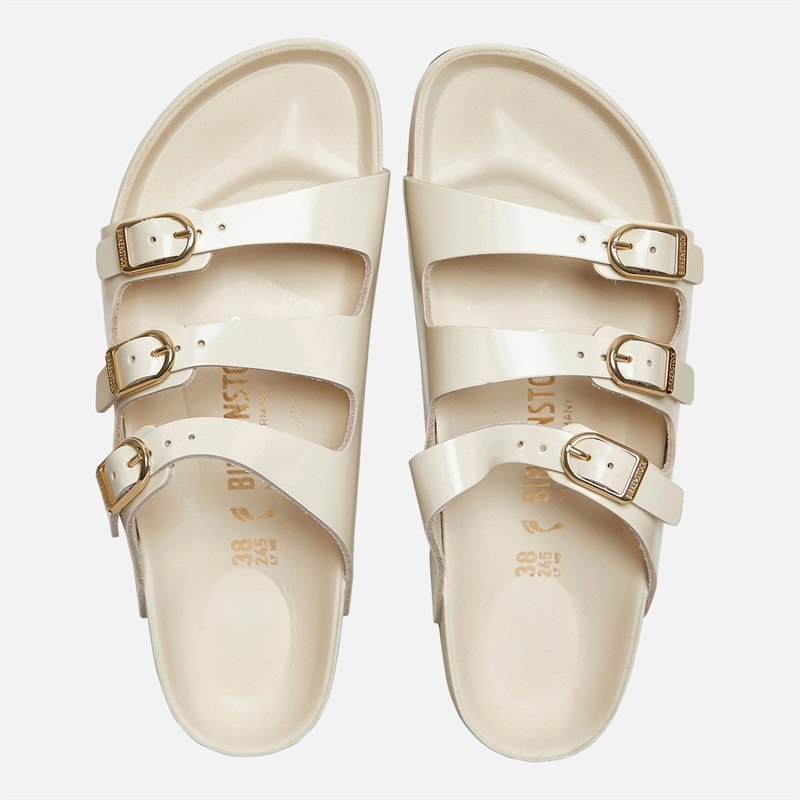 Birkenstock Womens Florida Triple Strap Sandals Ecru - Image 3