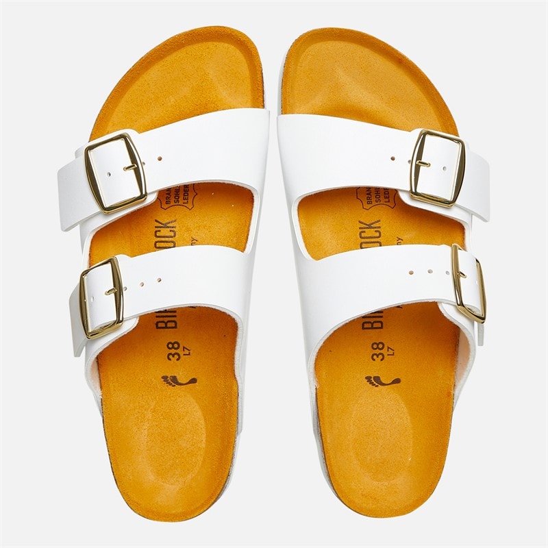 Birkenstock Womens Arizona Dual Strap Sandals White - Image 3