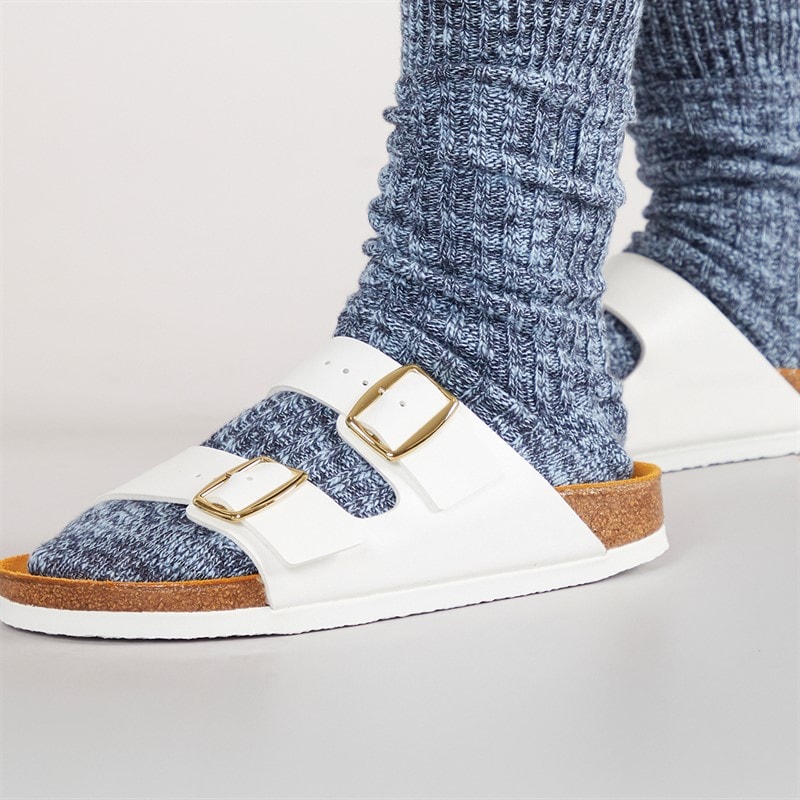 Birkenstock Womens Arizona Dual Strap Sandals White - Image 5